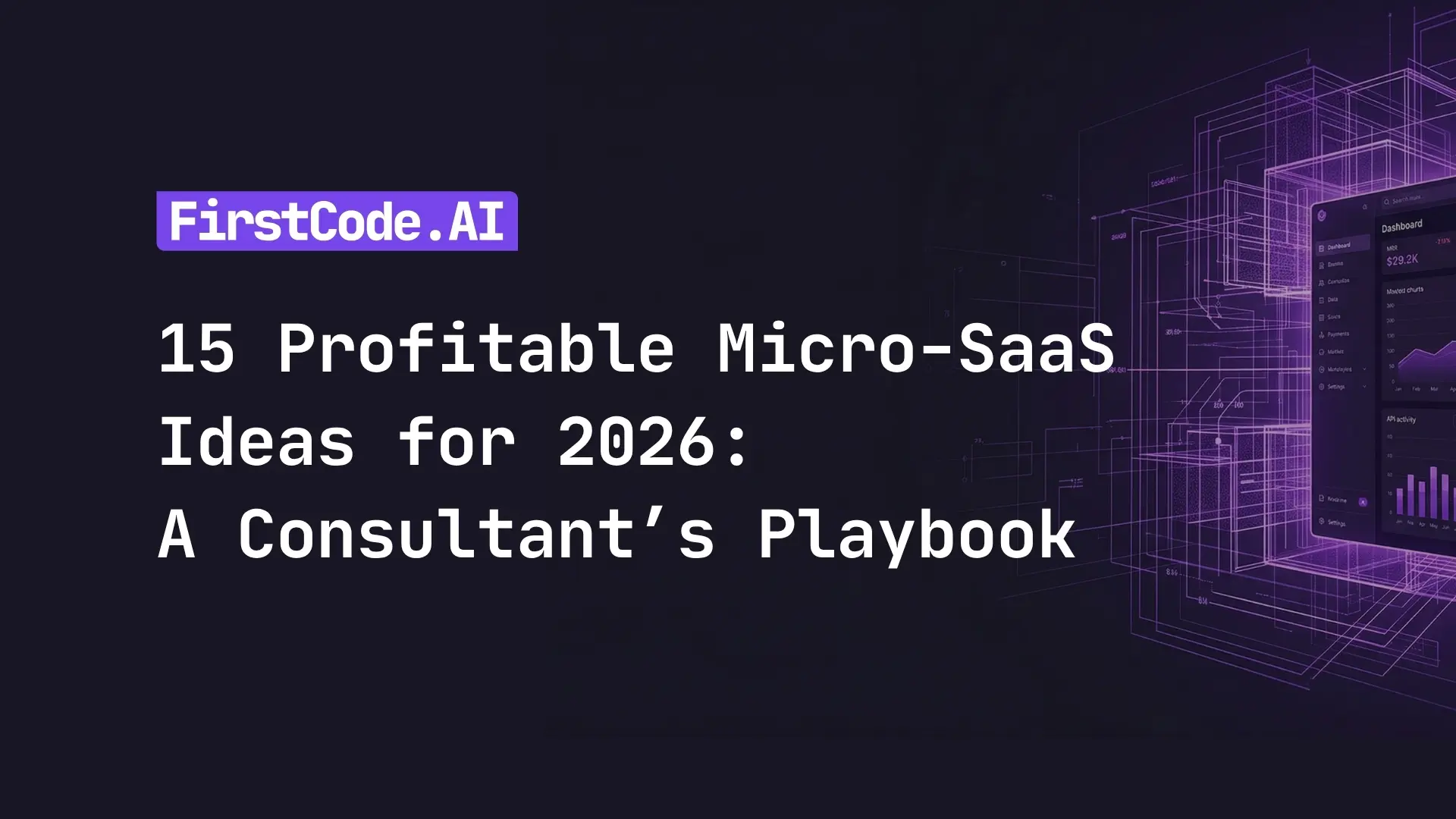 15 Profitable Micro-SaaS Ideas for 2026: A Consultant's Playbook by FirstCode AI